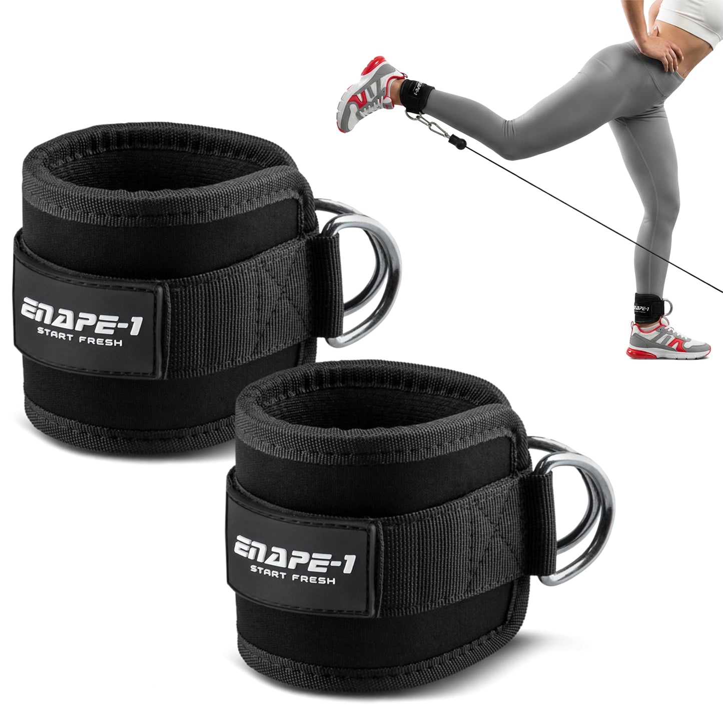 Ankle Straps – Cable Machine Leg & Glute Training (2 Pack)