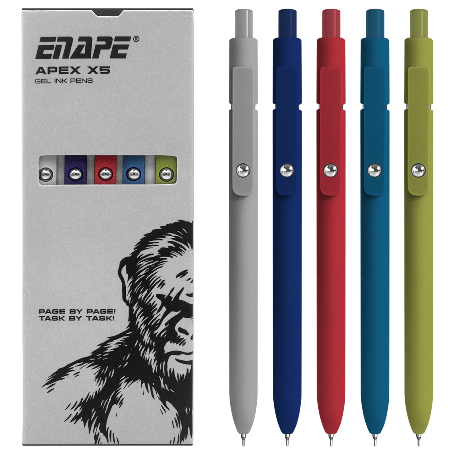 Gel Pen Set – 5 Pack - Apex x5