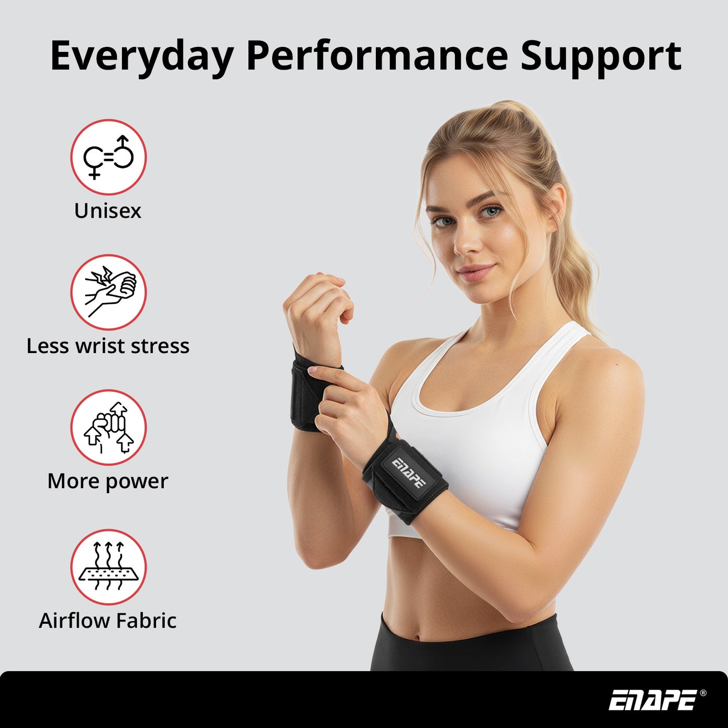 Wrist Wraps – 45 cm Strength Training Support